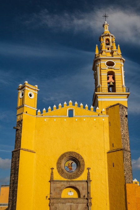 Picture of Colonial church in the historic part of Cholula Puebla Mexico
