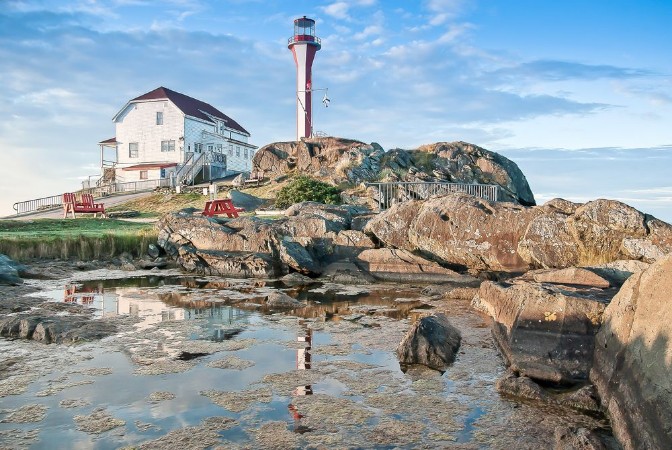 Picture of Cape Forchu Lighthouse Yarmouth Nova Scotia