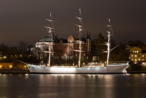 Afbeeldingen van View from the promenade on a sailboat in Stockholm Sweden 05112015