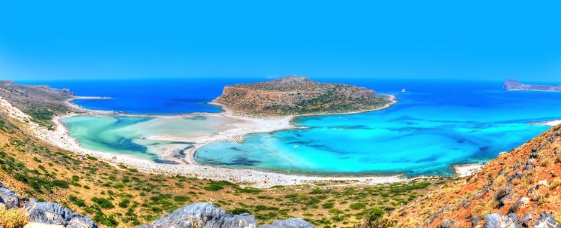 Bild på Beautiful Balos beach in summer holiday famous island of Crete - Greece
