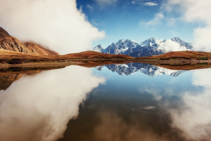 Afbeeldingen van Koruldi mountain lake Upper Svaneti Georgia Europe Caucasus 