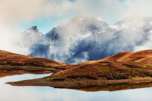 Bild på The picturesque landscape in the mountains Upper Svaneti