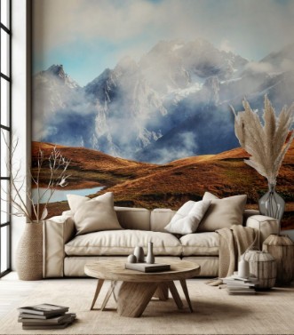 Afbeeldingen van The picturesque landscape in the mountains Upper Svaneti