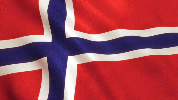 Afbeeldingen van Norway Flag Waving - Germany Background
