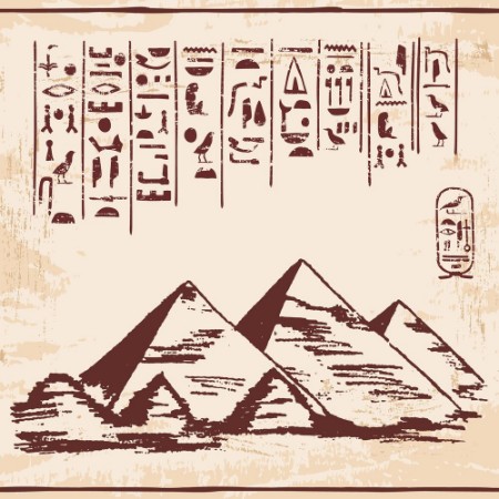 Image de Vector illustration of Egyptian national drawing Image of gods ornament hieroglyphs