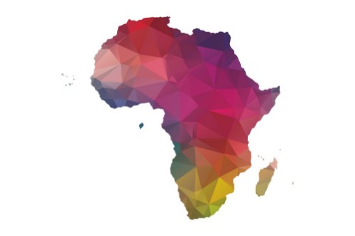 Afbeeldingen van Low poly africa map