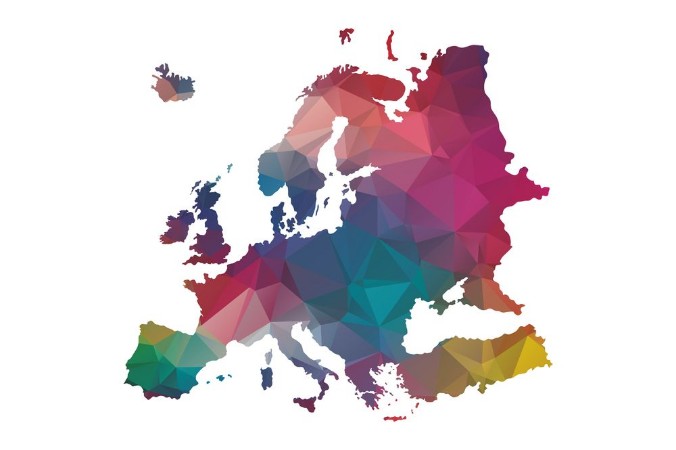 Picture of Low poly europe map