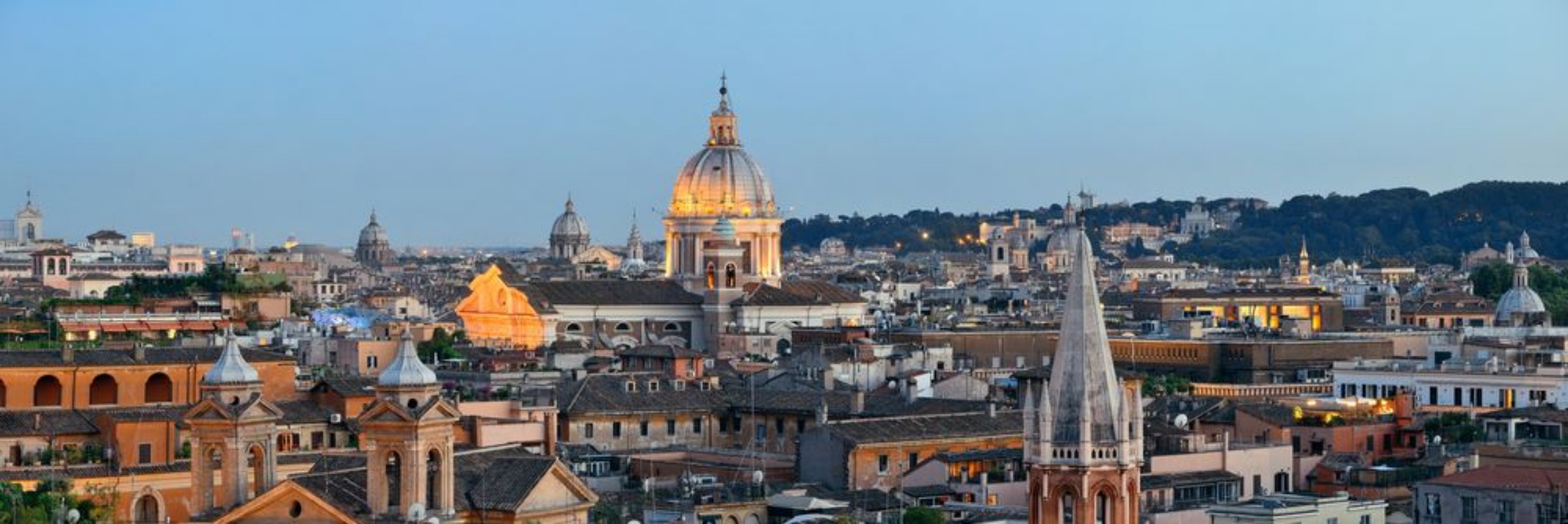 Bild på Rome skyline night view