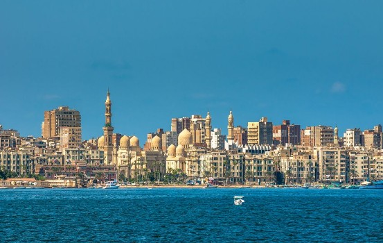 Picture of View of Alexandria harbor Egypt