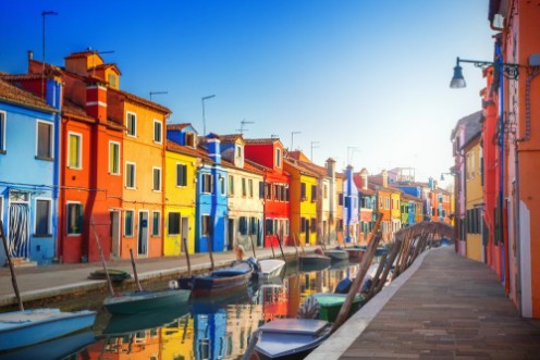 Afbeeldingen van Colorful houses in Burano Venice Italy