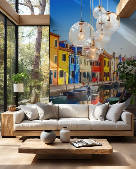 Afbeeldingen van Colorful houses in Burano Venice Italy