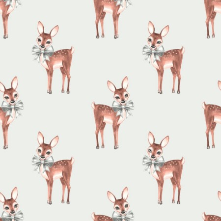 Image de Pattern with Baby Deer Hand drawn cute fawn on paper background Seamless background 1
