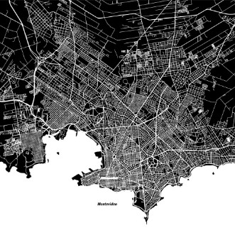 Picture of Montevideo One Color Map
