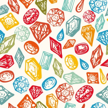 Afbeeldingen van Seamless background with colorful diamonds pattern