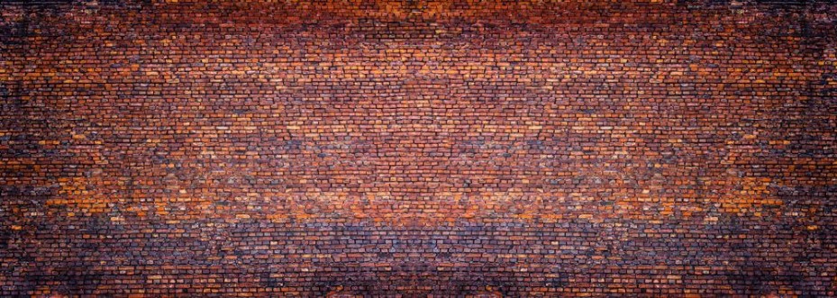 Bild på Panoramic view of masonry brick wall as background