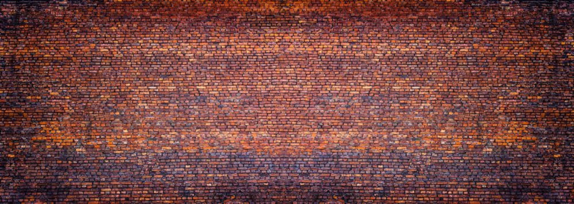 Bild på Panoramic view of masonry brick wall as background