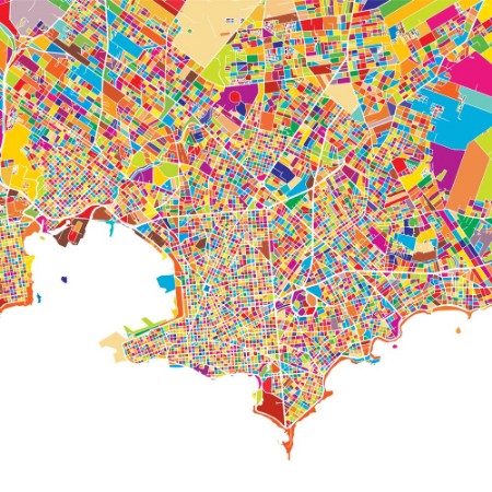 Picture of Montevideo Colorful Map