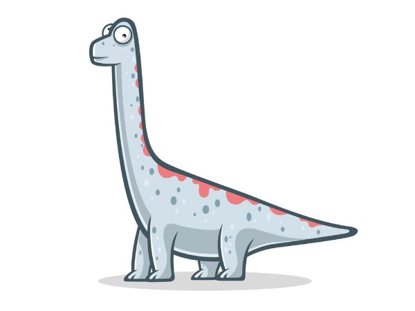Bild på Cartoon Funny Brachiosaurus