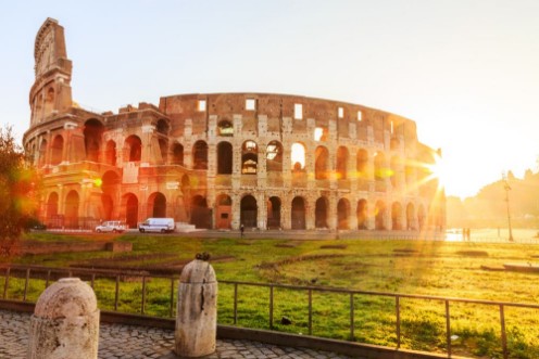 Picture of Colosseum Rome morning sun Italy Europe