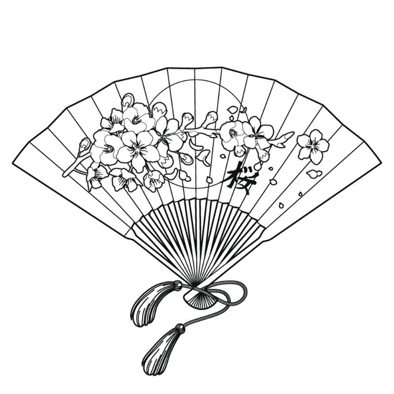 Image de Fan with floral decoration