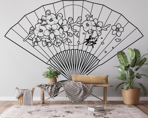 Picture of Fan with floral decoration