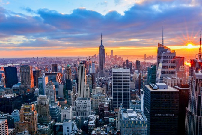 Afbeeldingen van View of new york city at night