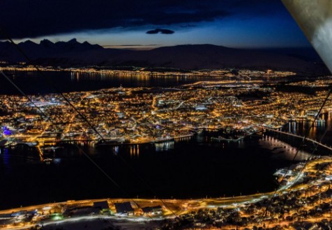 Afbeeldingen van Tromso Norway by night
