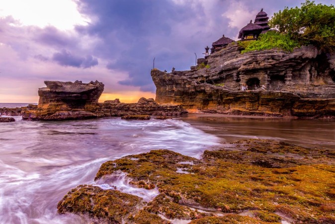 Picture of Tanah Lot Temple in Bali Indonesia - nature and architecture background