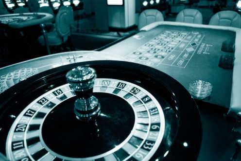 Afbeeldingen van Roulette wheel in casino