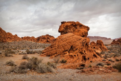 Bild på Scenic landscape in desert of southern Nevada at Valley of Fire USA