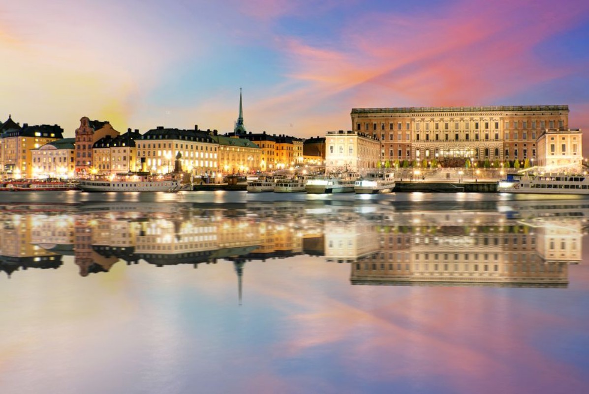 Picture of Sunset view of The Royal Palace in Stockholm Sweden