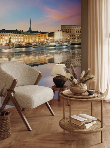 Image de Sunset view of The Royal Palace in Stockholm Sweden