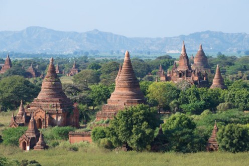 Afbeeldingen van Solar landscape of ancient Bagan Burma Myanmar