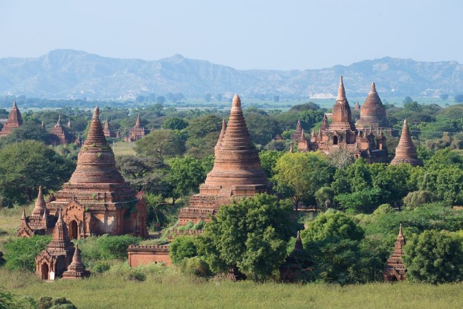 Picture of Solar landscape of ancient Bagan Burma Myanmar