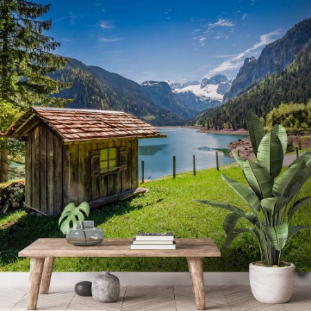 Afbeeldingen van Breathtaking sunrise at Gosausee lake in Gosau Alps Austria Europe