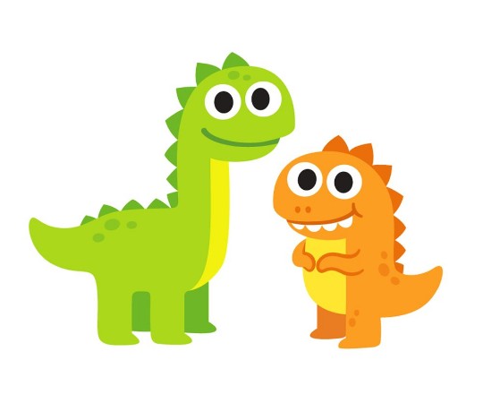 Picture of Cute cartoon dinosaurs