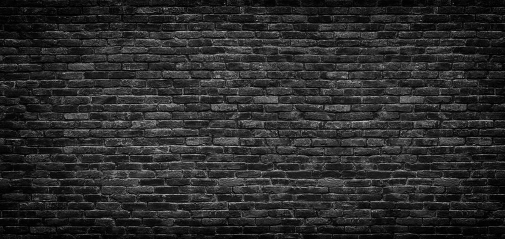 Picture of Black brick wall texture brick surface as background