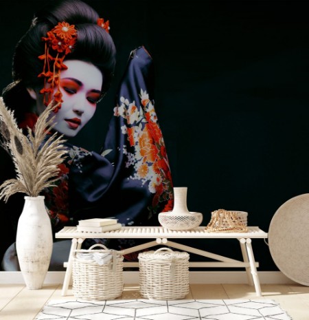 Imagem de Young pretty geisha in kimono