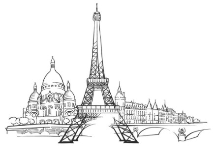 Bild på Paris France Panorama Sketch