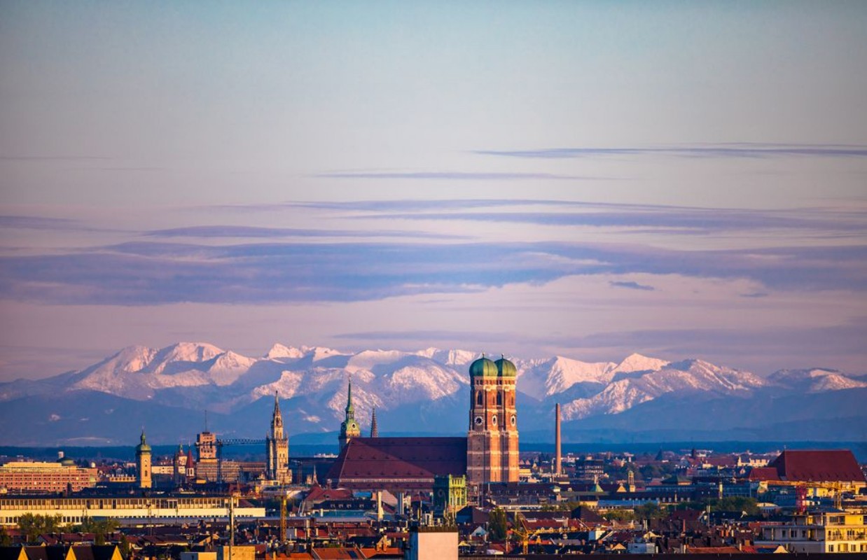 Bild på Mnchen Stadtpanorama Skyline
