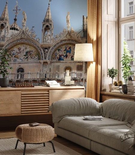 Picture of Decorated facade of St Marks Basilica in Venice