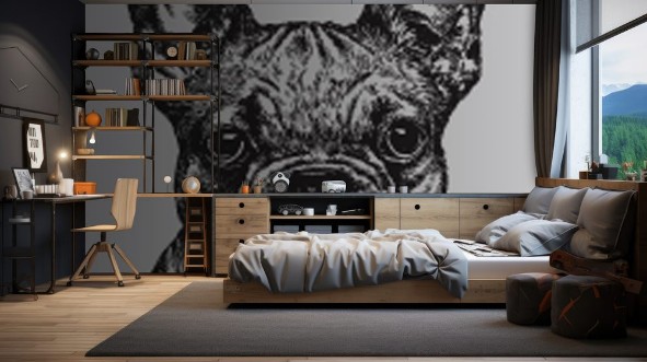 Picture of Highly detailed hand drawn French Bulldog vector illustration