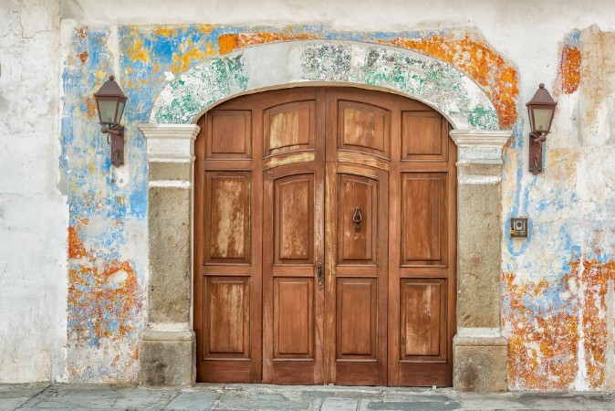 Picture of Architectural detail at the colonial house in Antigua Guatemala