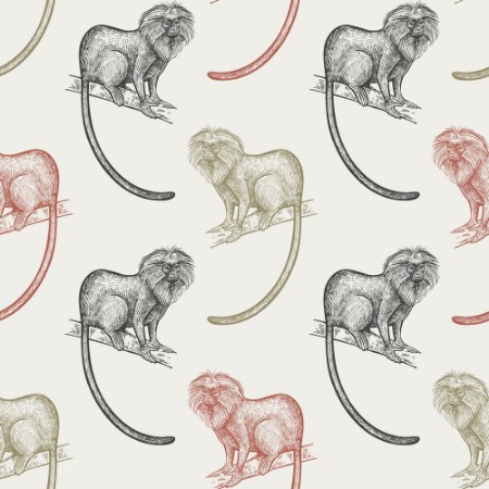Afbeeldingen van Seamless pattern with monkeys
