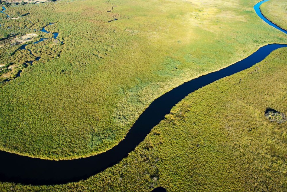 Afbeeldingen van Okavango Delta Aerial View