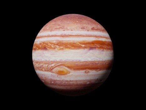 Picture of Planet Jupiter isolated on black background