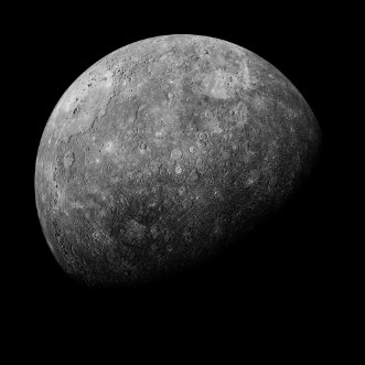 Bild på Planet Mercury isolated on black background