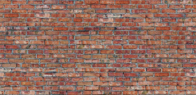 Bild på Seamless pattern old red brick wall texture