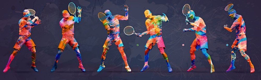 Afbeeldingen van Abstract tennis player
