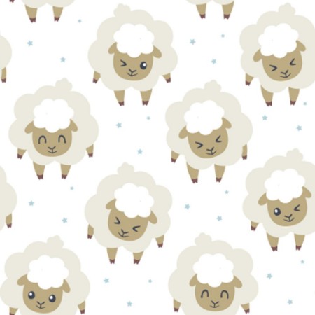 Picture of Vector sheeps for sleeping seamless pattern